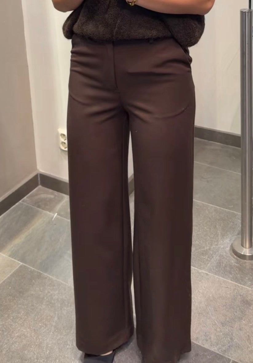 PCKAMIL Trousers - Hot Fudge
